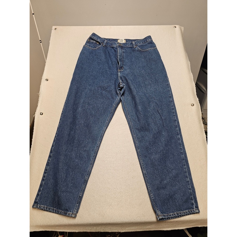 LL Bean Original Fit Relaxed Jeans Womens 18 Reg Medium Wash Cotton Denim 6908
